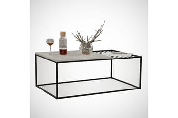 Falan Sofabord 95 cm Ribber - Natur/Sort - Møbler - Borde - Sofabord