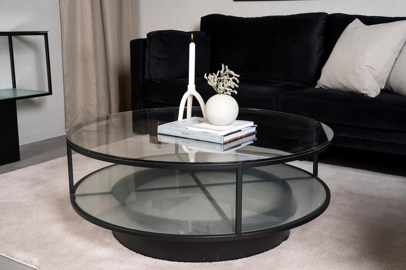 Falsterbo Sofabord Rundt 100 cm - Transparent - Møbler - Borde - Sofabord