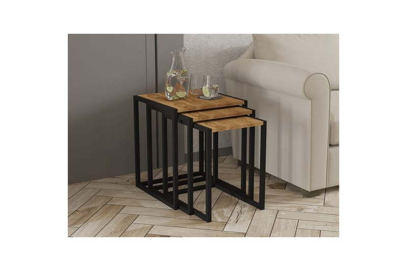 Fayen Sæt borde 34 cm - Sort - Møbler - Borde - Sofabord - Kistebord