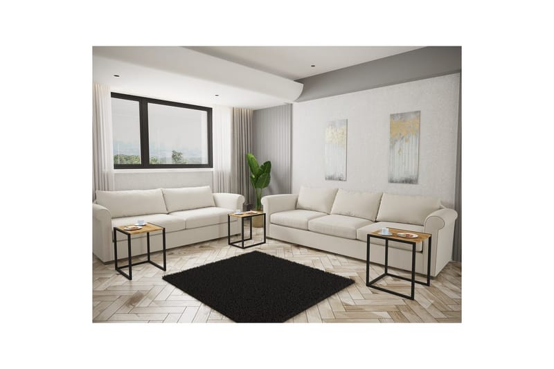 Fayen Sæt borde 34 cm - Sort - Møbler - Borde - Sofabord - Kistebord