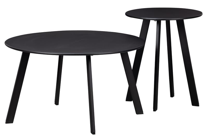 Fer Sofabord Runt 70 cm - Sort - Møbler - Borde - Sofabord