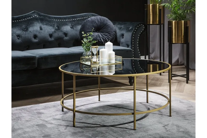 Florence sofabord 88 cm, Sort