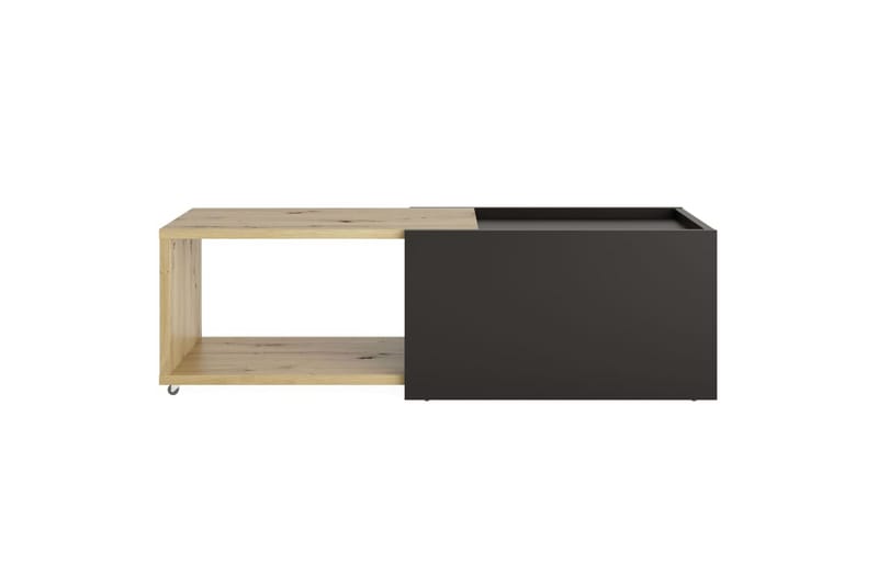 FMD sofabord udvideligt egetræsfarvet og sort - Flerfarvet - Sofabord