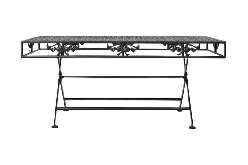 Foldbart Sofabord I Vintagestil Metal 100 X 50 X 45 Cm Sort - Sort - Møbler - Borde - Sofabord