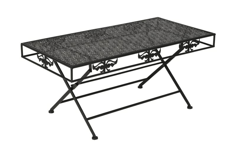Foldbart Sofabord I Vintagestil Metal 100 X 50 X 45 Cm Sort - Sort - Møbler - Borde - Sofabord