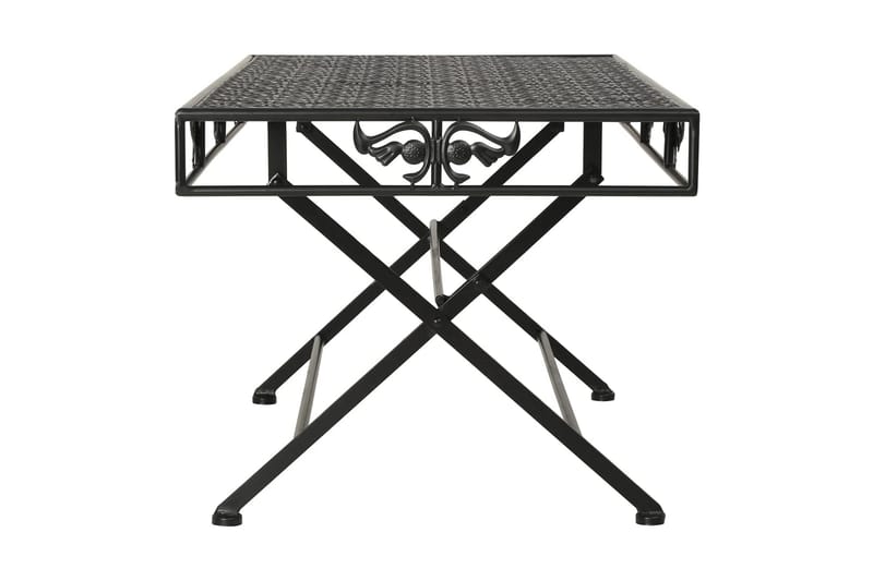 Foldbart Sofabord I Vintagestil Metal 100 X 50 X 45 Cm Sort - Sort - Møbler - Borde - Sofabord