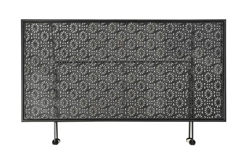 Foldbart Sofabord I Vintagestil Metal 100 X 50 X 45 Cm Sort - Sort - Sofabord