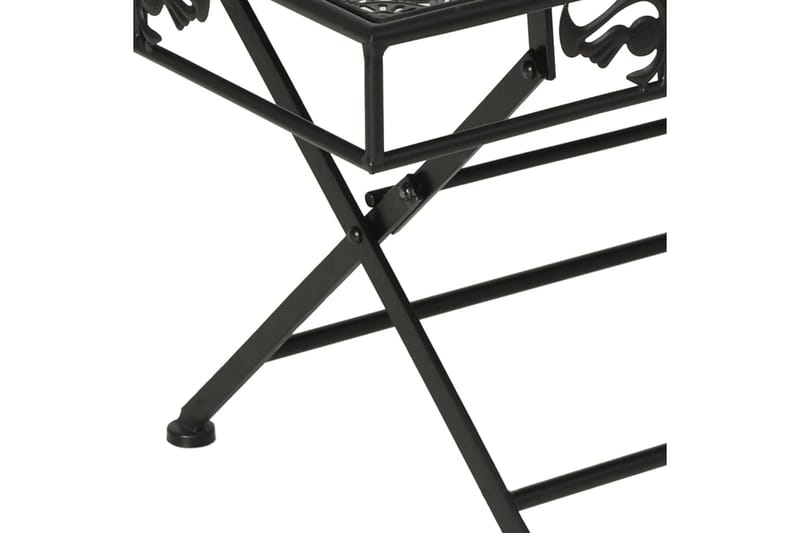 Foldbart Sofabord I Vintagestil Metal 100 X 50 X 45 Cm Sort - Sort - Møbler - Borde - Sofabord