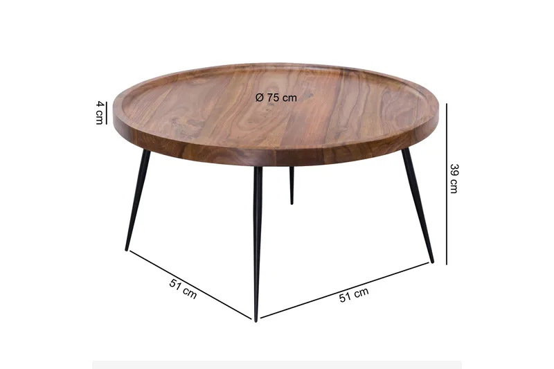 Forcell Sofabord 75 cm - Træ / natur - Møbler - Borde - Sofabord