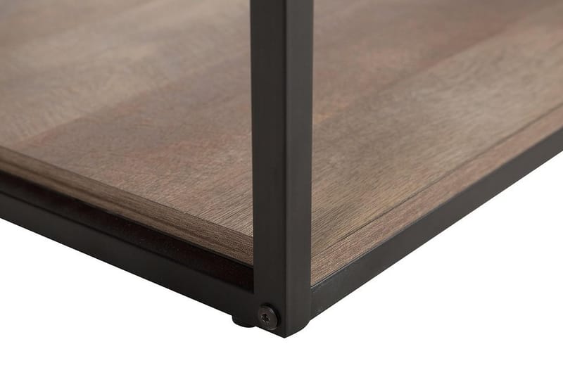 Forresa Sofabord 120 cm med Opbevaring Hylde - Mørkebrun/Sort - Møbler - Borde - Sofabord