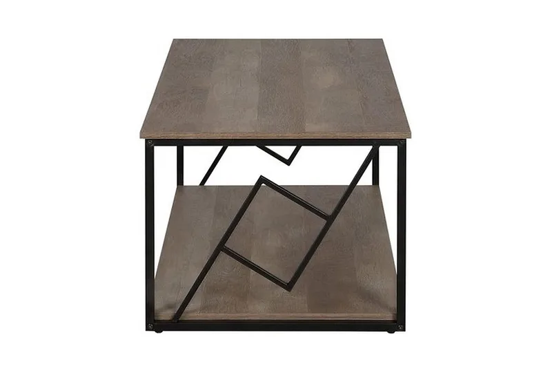 Forresa Sofabord 120 cm med Opbevaring Hylde - Mørkebrun/Sort - Møbler - Borde - Sofabord