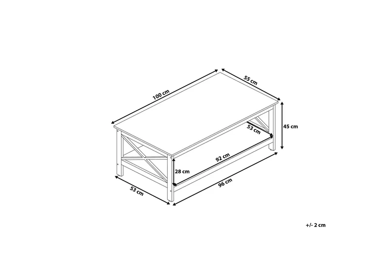 Foster sofabord 100 cm - Sort - Møbler - Borde - Sofabord