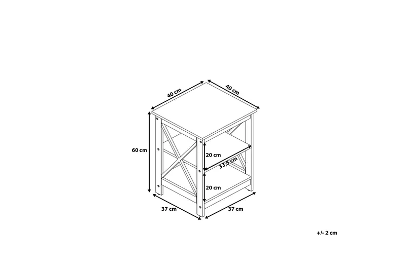 Foster sofabord 40 cm - Sort - Møbler - Borde - Sofabord