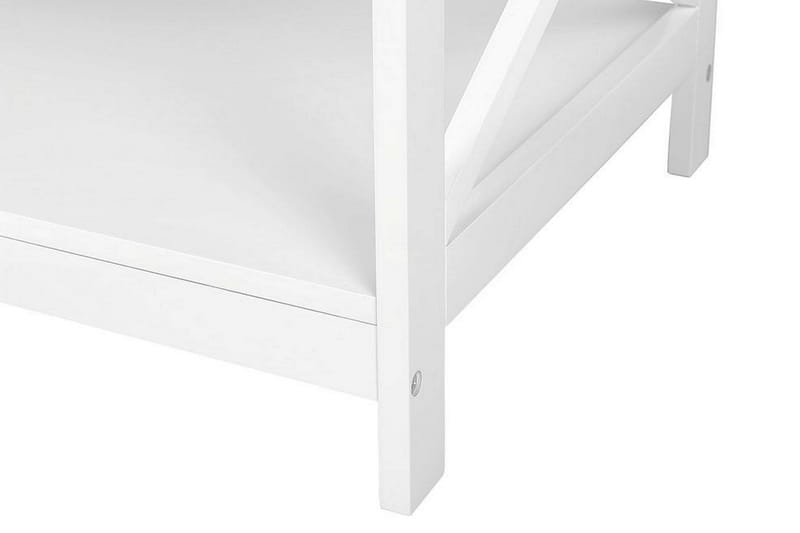 Fostia Sofabord 100 cm med Opbevaring Hylde - Hvid - Møbler - Borde - Sofabord