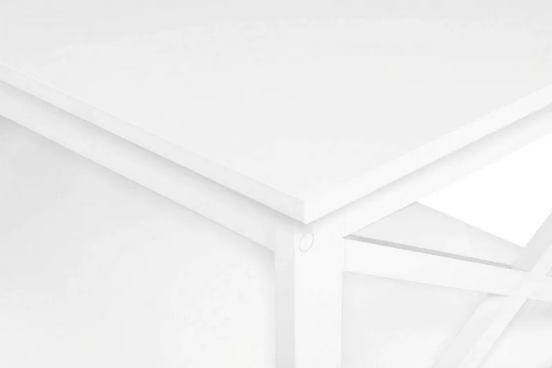 Fostia Sofabord 100 cm med Opbevaring Hylde - Hvid - Møbler - Borde - Sofabord