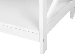 Fostia Sofabord 100 cm med Opbevaring Hylde - Hvid - Møbler - Borde - Sofabord