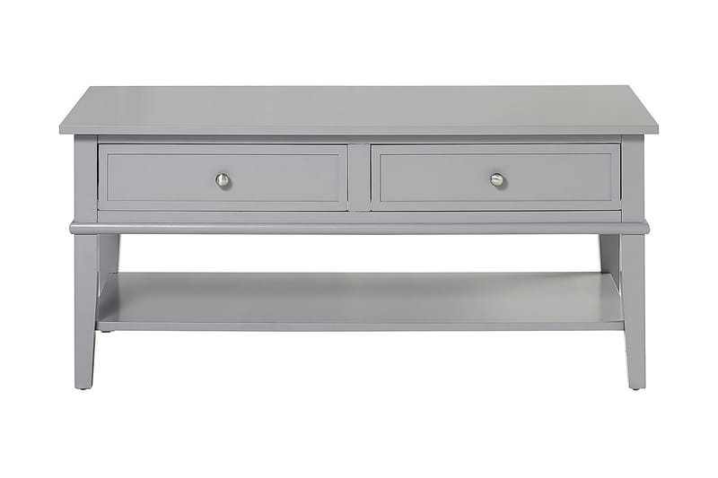 Franklin Sofabord 105 cm med Opbevaring Hylde + 2 Skuffer Gr - Dorel Home - Møbler - Borde - Sofabord