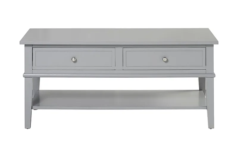 Franklin Sofabord 105 cm med Opbevaring Hylde + 2 Skuffer Gr, Dorel Home
