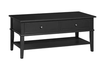 Franklin Sofabord 105 cm med Opbevaring Hylde + 2 Skuffer So - Dorel Home - Møbler - Borde - Sofabord - Sofabord med opbevaring