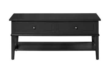 Franklin Sofabord 105 cm med Opbevaring Hylde + 2 Skuffer So - Dorel Home - Møbler - Borde - Sofabord - Sofabord med opbevaring