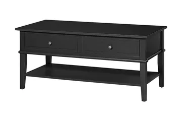 Franklin Sofabord 105 cm med Opbevaring Hylde + 2 Skuffer So - Dorel Home - Møbler - Borde - Sofabord - Sofabord med opbevaring