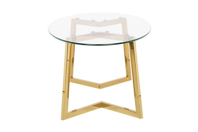 Frechen Sofabord 120 cm - Glas/Guld - Møbler - Borde - Sofabord