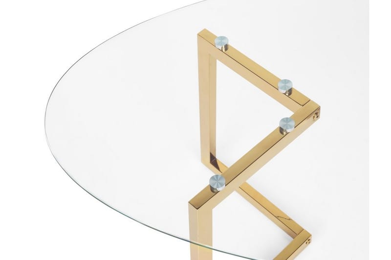 Frechen Sofabord 120 cm - Glas/Guld - Møbler - Borde - Sofabord