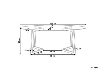 Frechen Sofabord 120 cm - Glas/Guld - Møbler - Borde - Sofabord