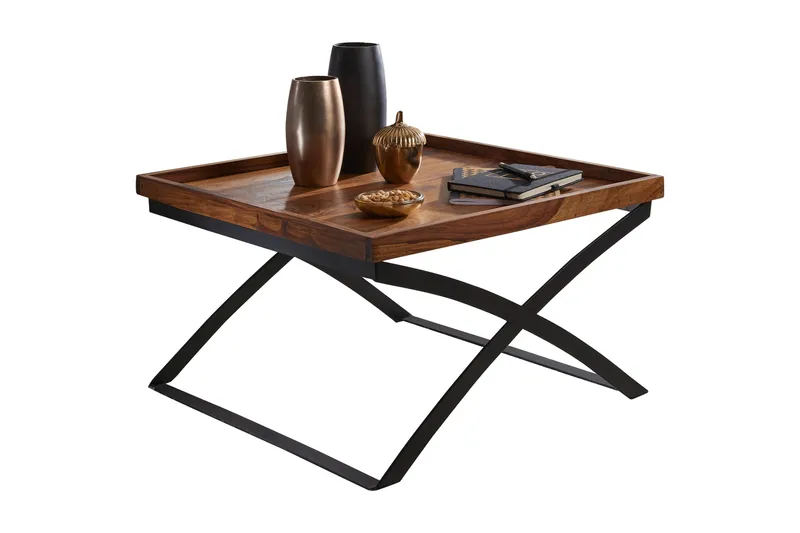 Frederik Sofabord 63 cm, Massivt Træ/Sort