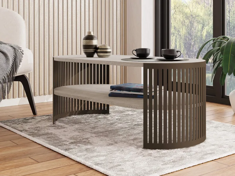 Friend Sofabord 100 cm Ovalt - Brun|beige - Møbler - Borde - Sofabord