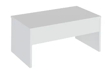 Furny Home Sofabord 90 cm Hæve/Sænke med Opbevaring - Hvid - Møbler - Borde - Sofabord