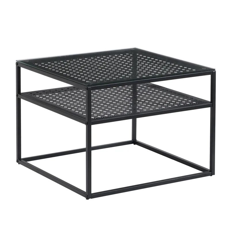 Galaro sofabord 60 cm, Transparent og matsort