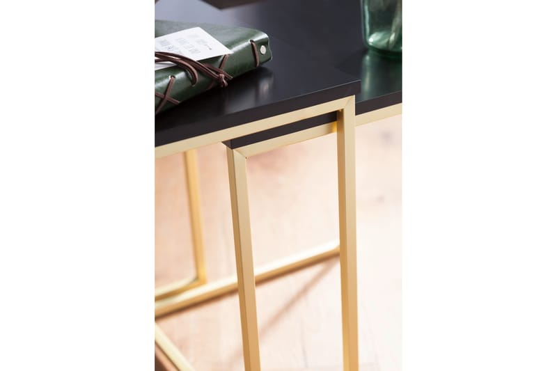 Geancarlo Indskudsbord 48 cm 2 Bord - Sort/Guld - Møbler - Borde - Sofabord