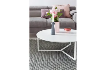 Giamanco Sofabord 80 cm Rundt - Hvid - Møbler - Borde - Sofabord