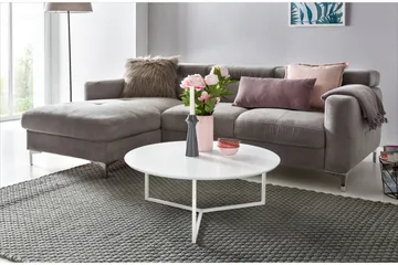 Giamanco Sofabord 80 cm Rundt - Hvid - Møbler - Borde - Sofabord