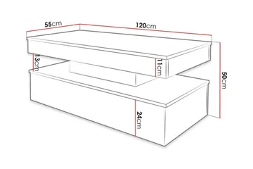 Glenndale Soffbord 55 cm Concept 55 White - Møbler - Borde - Sofabord