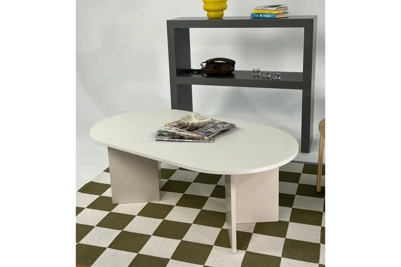 Sofabord Glenure Creme - Creme - Møbler - Borde - Sofabord