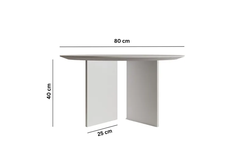 Sofabord Glenure Hvid - Hvid - Møbler - Borde - Sofabord