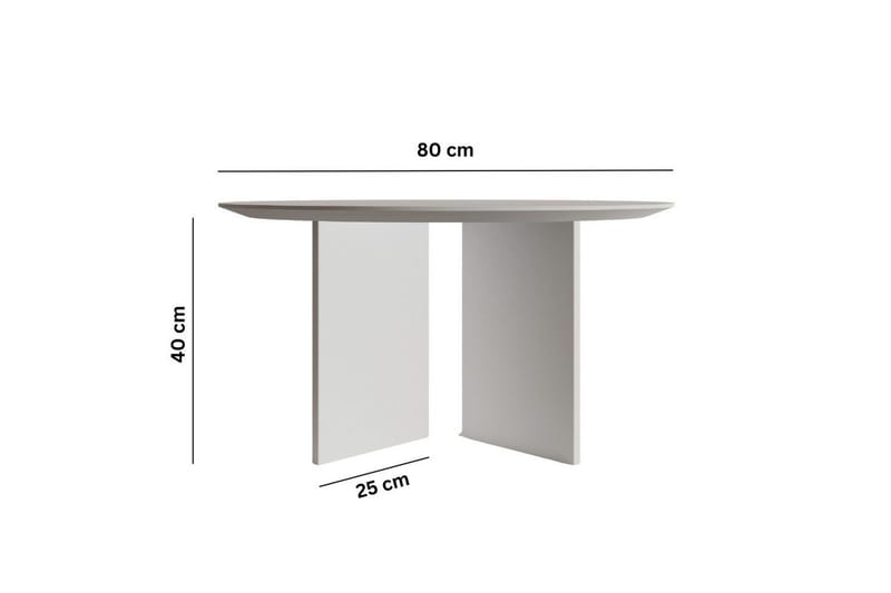 Sofabord Glenure Hvid - Hvid - Møbler - Borde - Sofabord