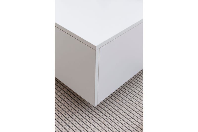 Golnick Sofabord 60 cm med Opbevaring - Hvid - Sofabord