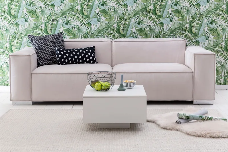 Golnick Sofabord 60 cm med Opbevaring - Hvid - Møbler - Borde - Sofabord