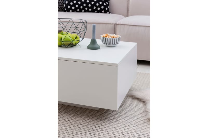 Golnick Sofabord 60 cm med Opbevaring - Hvid - Møbler - Borde - Sofabord