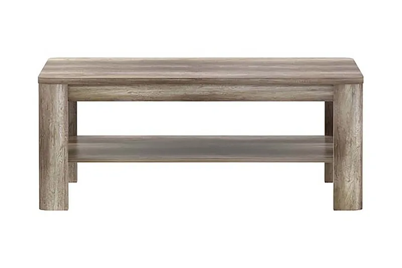 Gomon Sofabord 110 cm med Opbevaring Hylde, Brun