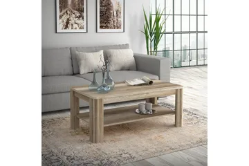 Gomon Sofabord 110 cm med Opbevaring Hylde - Brun - Møbler - Borde - Sofabord