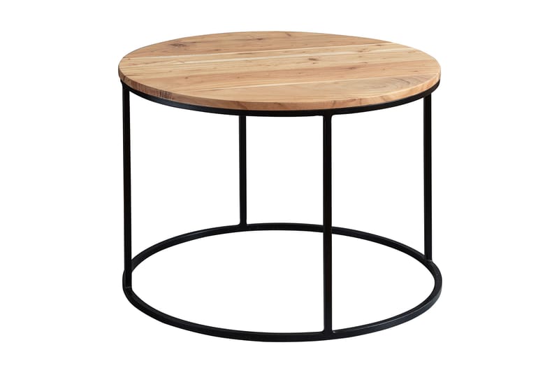 Gorizia Sofabord 60 cm Rundt - Akacie/Sort - Møbler - Borde - Sofabord