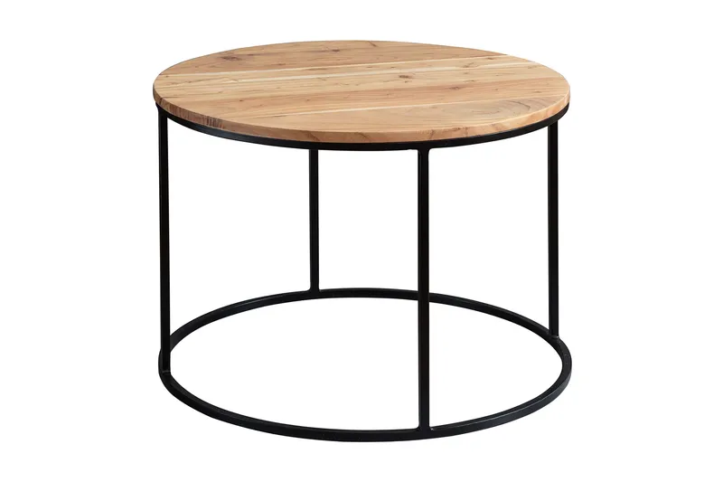 Gorizia Sofabord 60 cm Rundt, Akacie/Sort