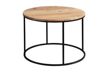 Gorizia Sofabord 60 cm Rundt - Akacie/Sort - Møbler - Borde - Sofabord