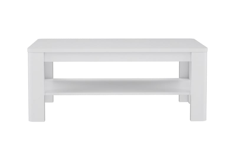 Gowhole Sofabord 110 cm med Opbevaring Hylde - Hvid - Møbler - Borde - Sofabord