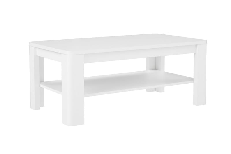 Gowhole Sofabord 110 cm med Opbevaring Hylde - Hvid - Møbler - Borde - Sofabord