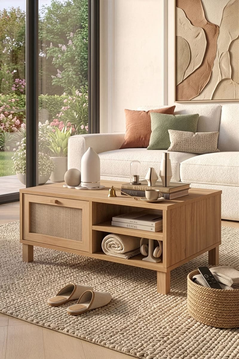 Sofabord Hanah Home Dune (90 x 38,6 x 60 cm) Eg - Eg - Møbler - Borde - Sofabord